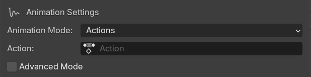 The plugin panel inside Blender
