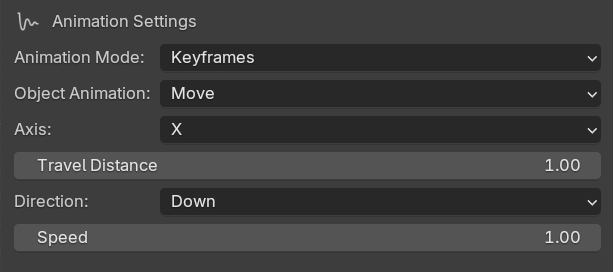 The plugin panel inside Blender